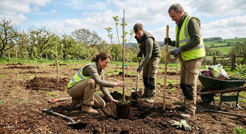 Apple Tree Planting in Ventura County, CA