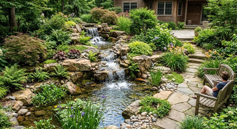 Garden Waterfall Installation in Honolulu, HI